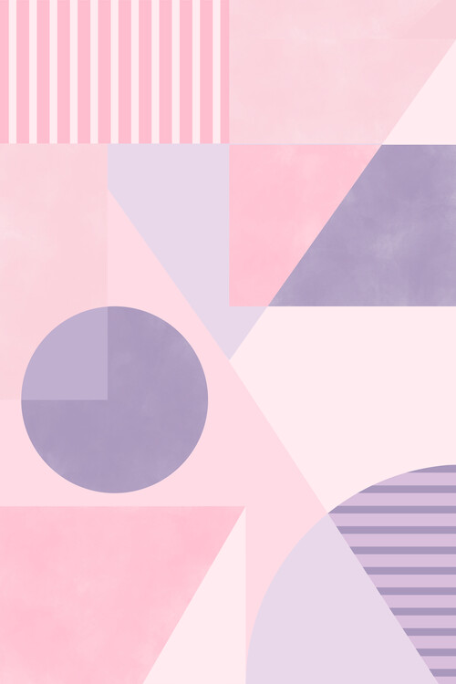 Poster Purple & Pink Geometric Poster