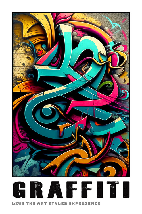 Poster GRAFFITI Style:  EDU JOY Art Poster: MOD: Graffiti#1