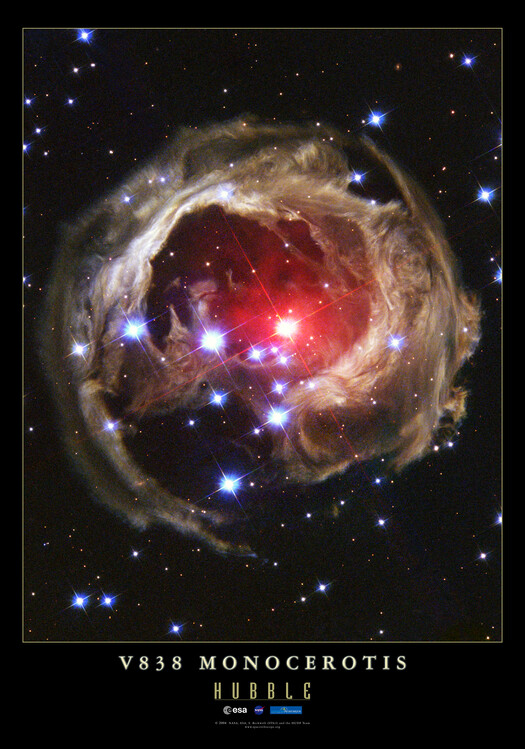 Juliste V838 Monocerotis, ESA, Nasa, Hubble Telescope