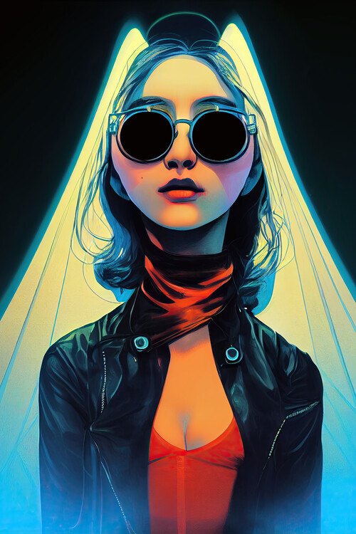 Plakat Girl with glasses