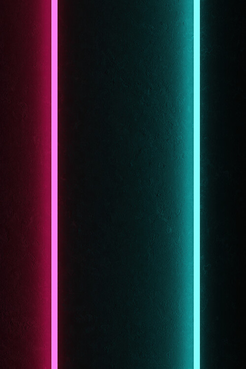 Plakat Pink and green neons