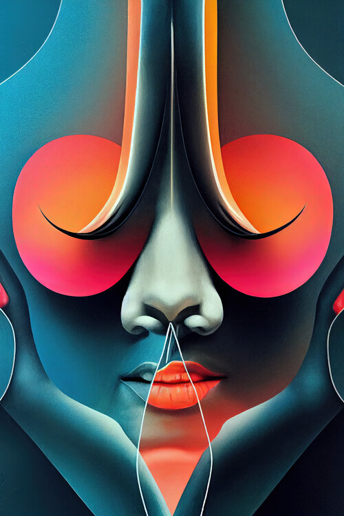 Plakat Abstract woman face art