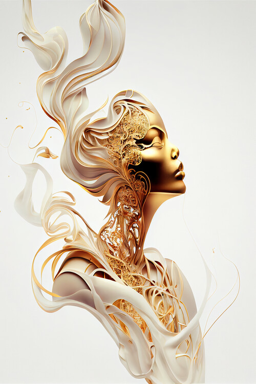 Плакат Gold female abstract