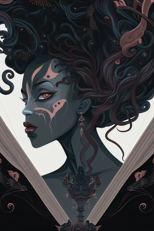 Plakat Dark female portrait