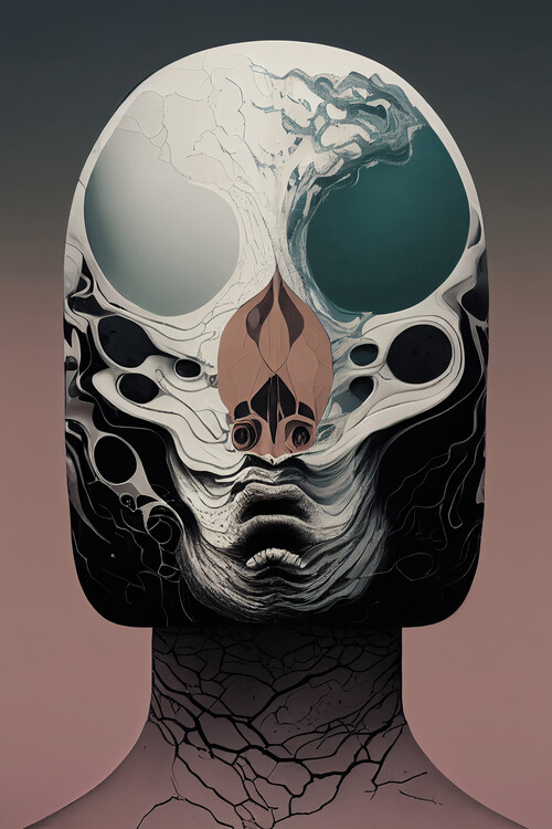 Плакат Abstract face
