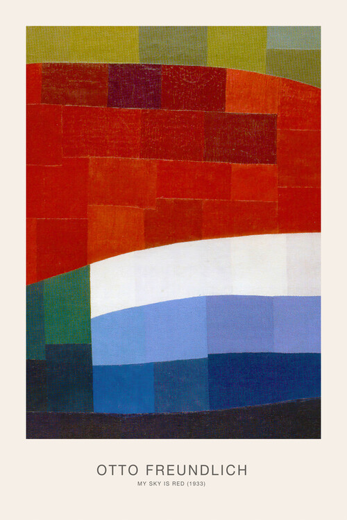 Poster My Sky is Red (Abstract Painting) - Otto Freundlich