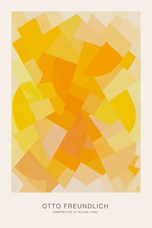 Poster Composition in Yellow (Abstract Painting) - Otto Freundlich