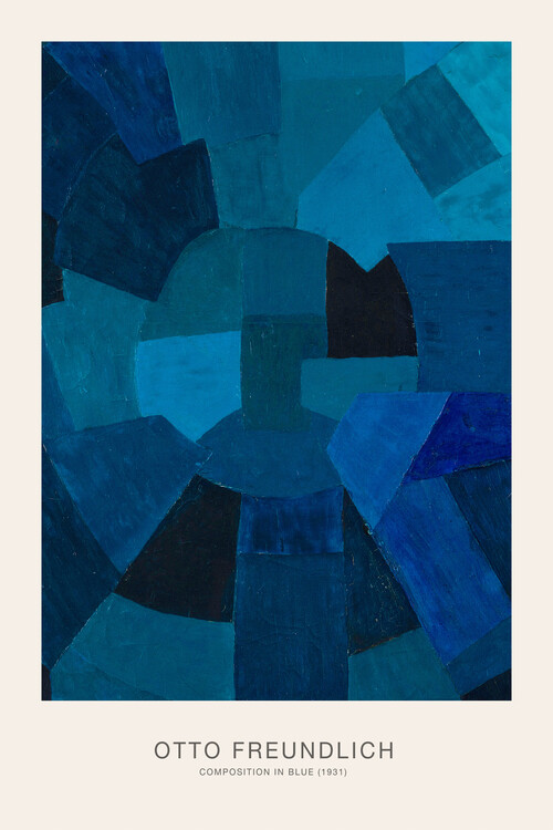 Plakat Composition in Blue (Abstract Painting) - Otto Freundlich