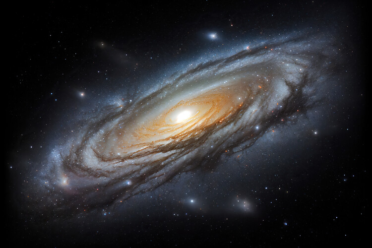 Плакат Andromeda galaxy in deep space