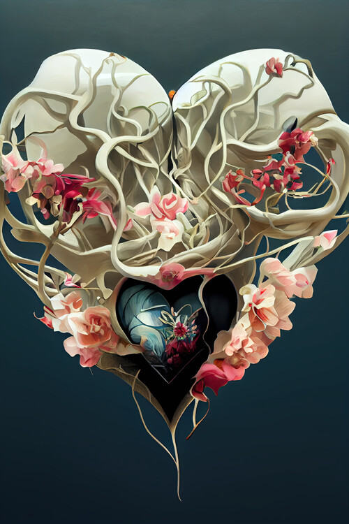 Plakat Floral heart