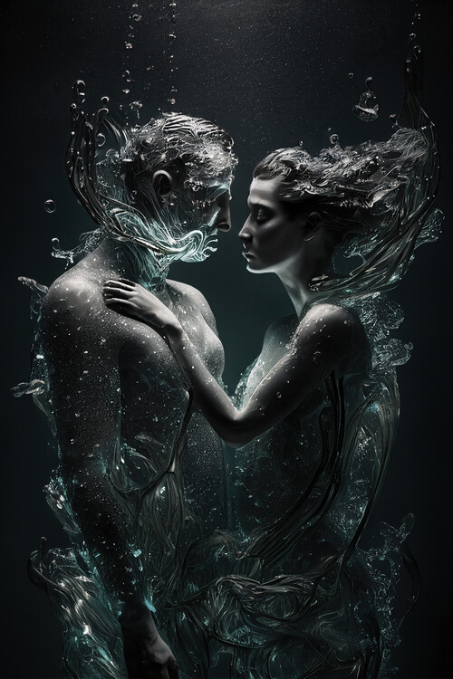 Plakat Couple underwater