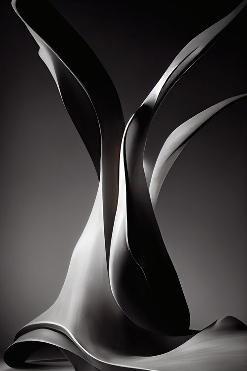 Póster Dark modern sculpture