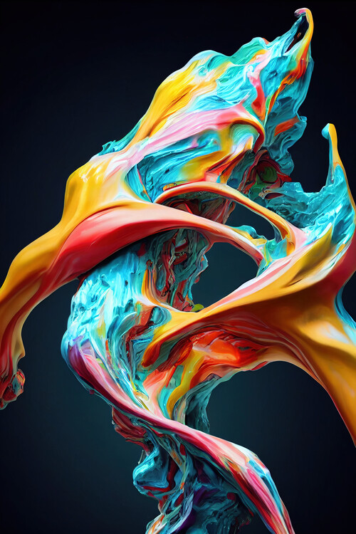 Plakat Colorful liquid