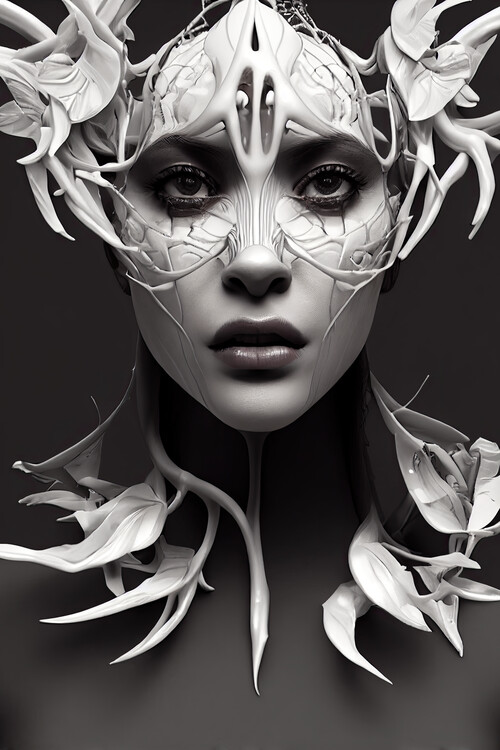 Plakat Futuristic woman portrait