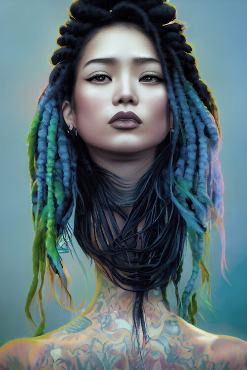 Plakat Abstract woman face