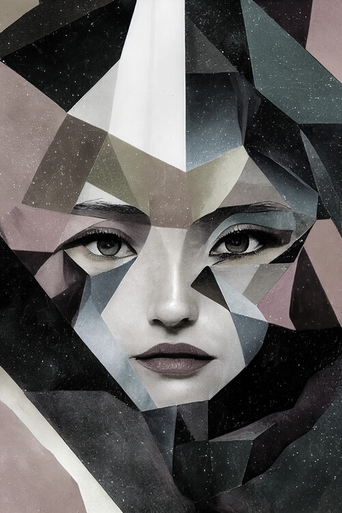 Plakat Geometric portrait of a woman