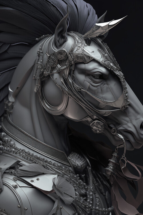 Plakat Horse in armor