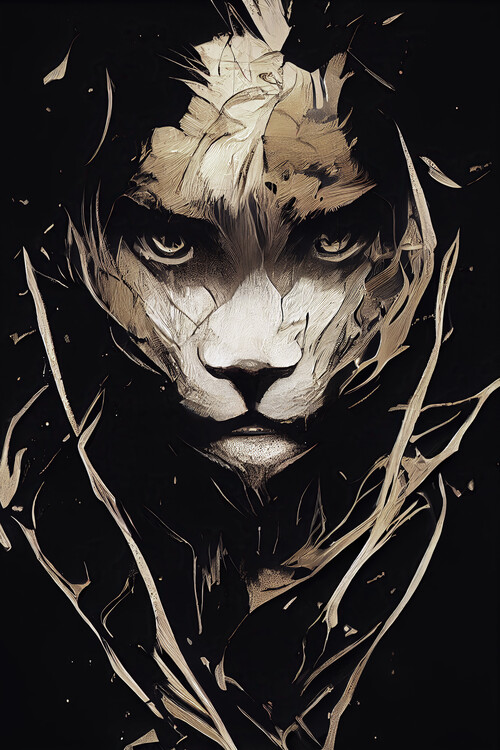 Plakat Lion face portrait