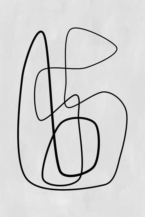 Poster Black Curvy One Line Poster