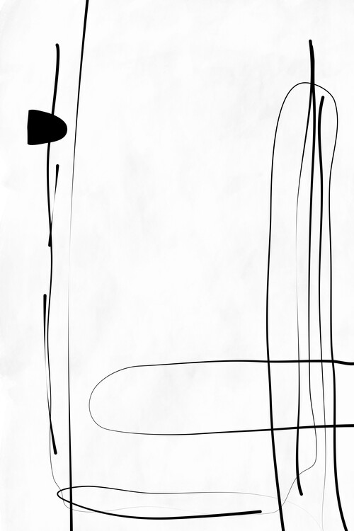 Poster Black Lines & Shapes Poster