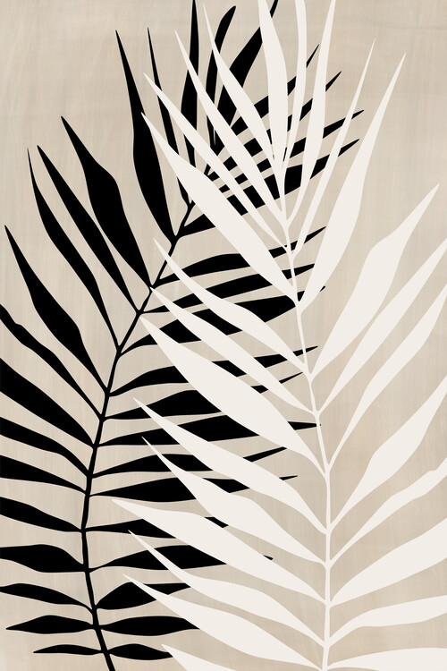 Poster Neutral Palm Leaves Poster