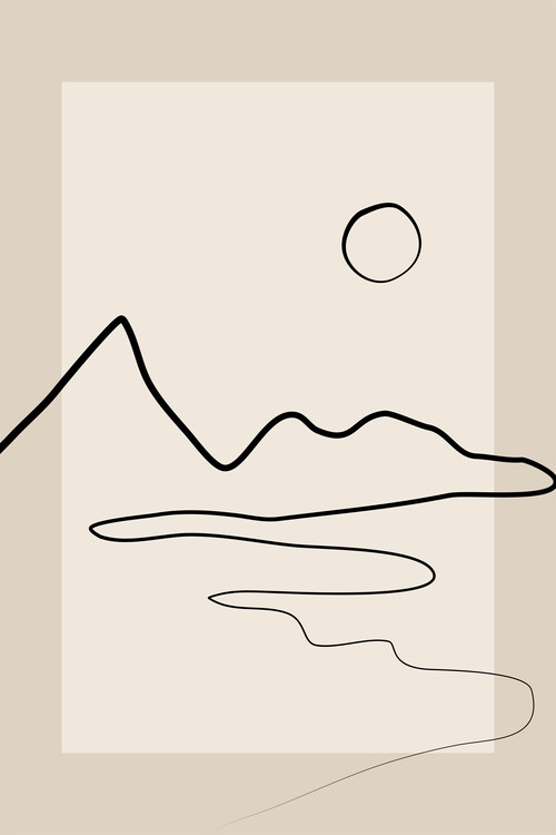 Poster One Line Landscape Poster