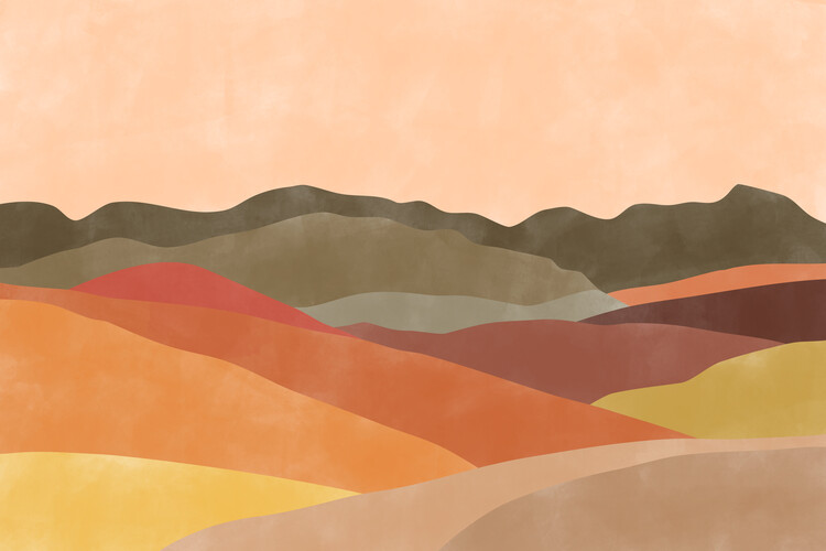 Poster Abstract Terracotta Landscape Poster