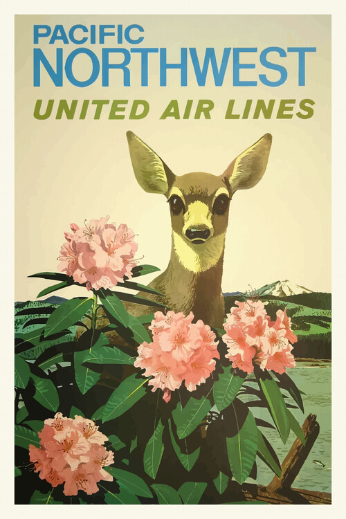 Poster Vintage Travel Poster (Pacific Northwest)