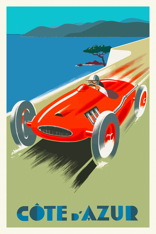 Poster Vintage Travel Poster (Côte d'Azur)
