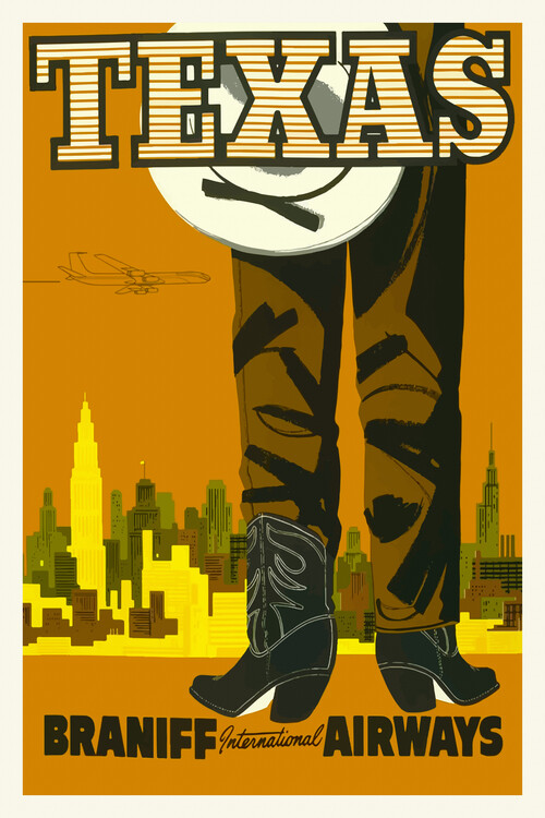 Plakát Vintage Travel Poster (Texas)