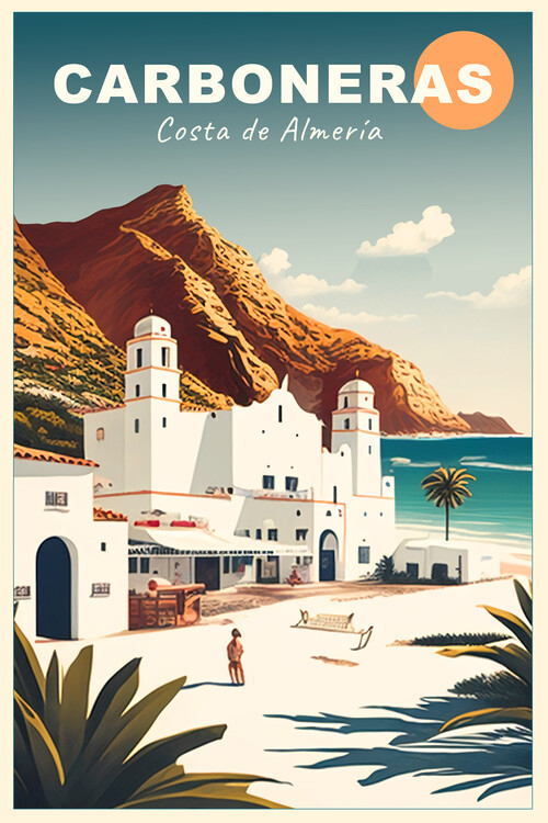 Poster CARBONERAS - Costa de Almería - Vintage Beach Village