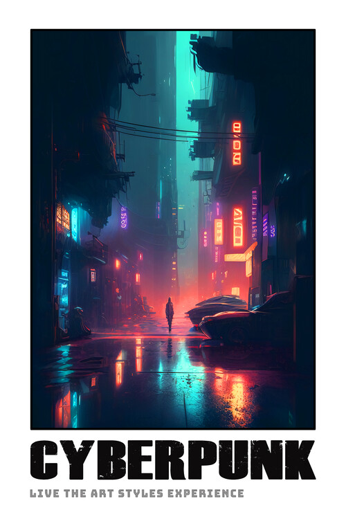 Poster CYBERPUNK Style | Futuristic Dystopian Street | Cyberpunk #9