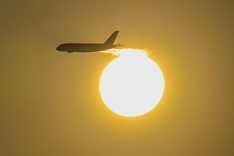 Poster A380 sun flares