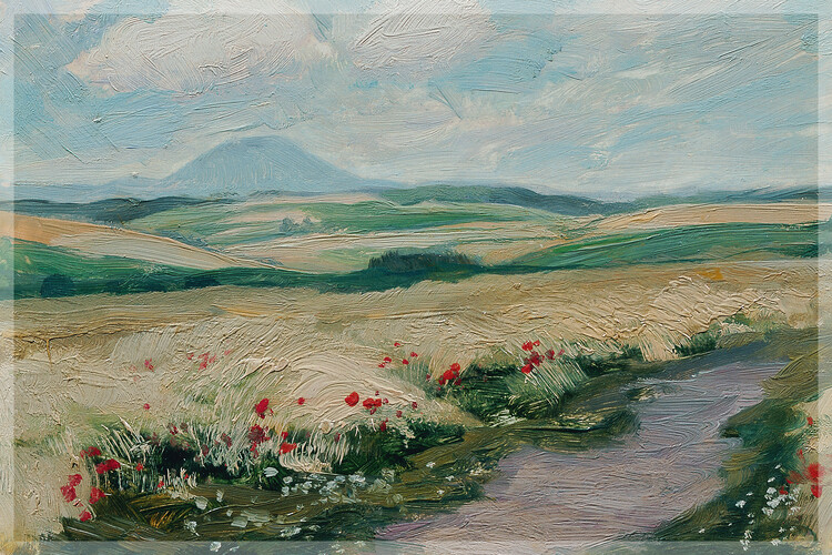 Levně Plakát, Obraz - Bohemian landscape, Ferdinand Engelmller, 40 × 26.7 cm