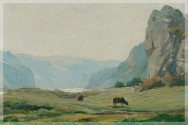 Poster Beraun (Landscape with Moose) - Ferdinand Engelmüller