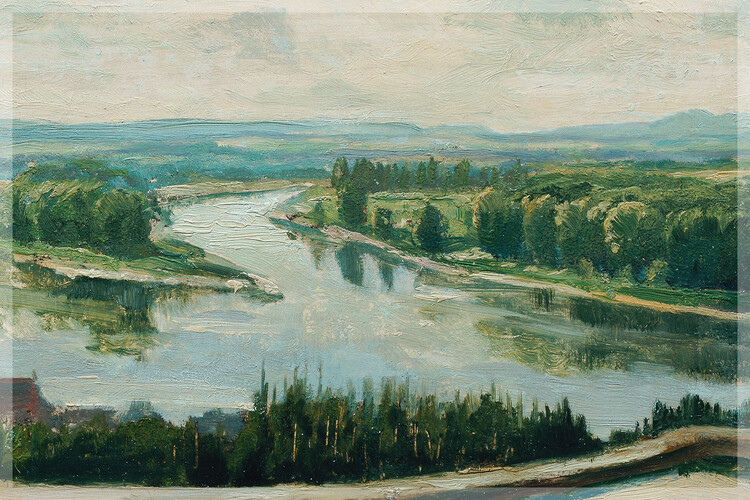 Poster Confluence of the Vltava (Landscape) - Ferdinand Engelmüller