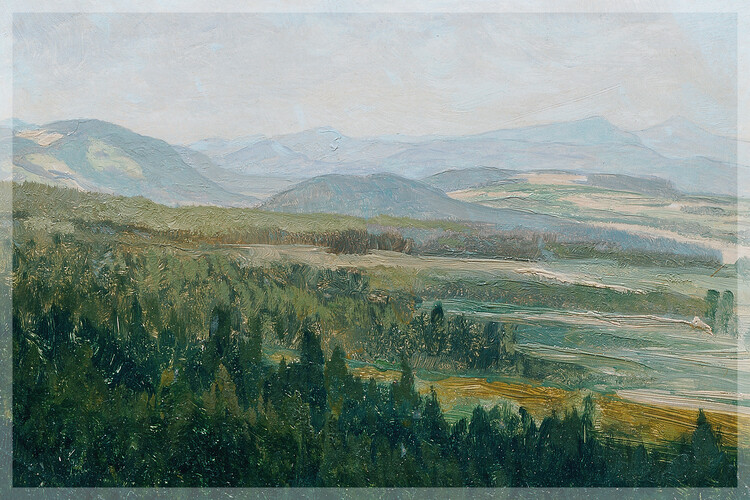 Poster Bohemian Mountains (Landscape) - Ferdinand Engelmüller