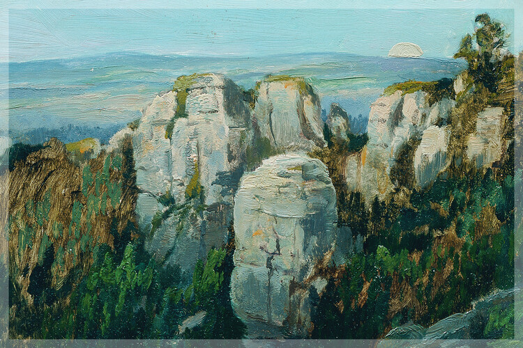Cuadro en lienzo Prachau Rocks (Landscape) - Ferdinand Engelmüller