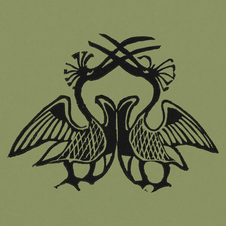 Poster Two Exotic Birds (Green Graphic) - Gerrit Willem Dijsselhof