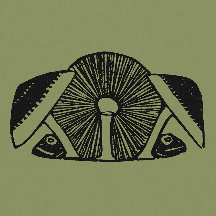 Poster Three Mushrooms (Green Graphic) - Gerrit Willem Dijsselhof