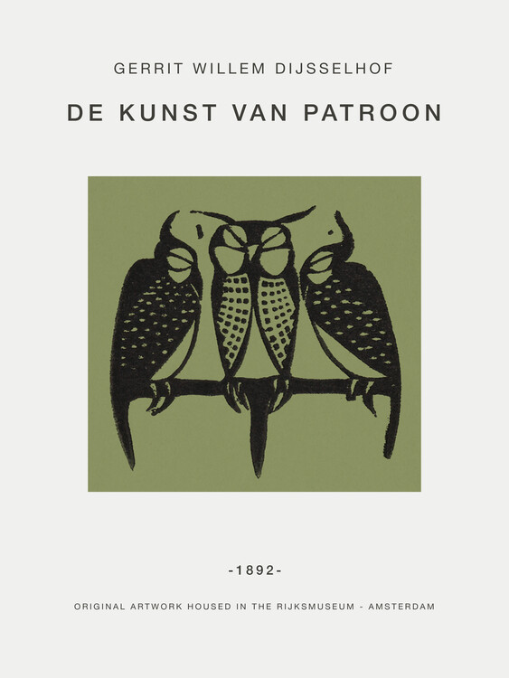 Poster Three Sleeping Owls (Exhibition) - Gerrit Willem Dijsselhof