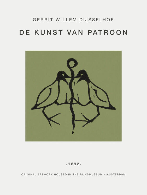 Poster Two Birds (Pattern Exhibition) - Gerrit Willem Dijsselhof