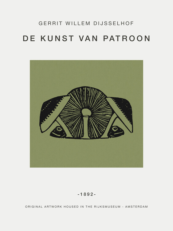 Canvas Print Three Mushrooms (Exhibition) - Gerrit Willem Dijsselhof