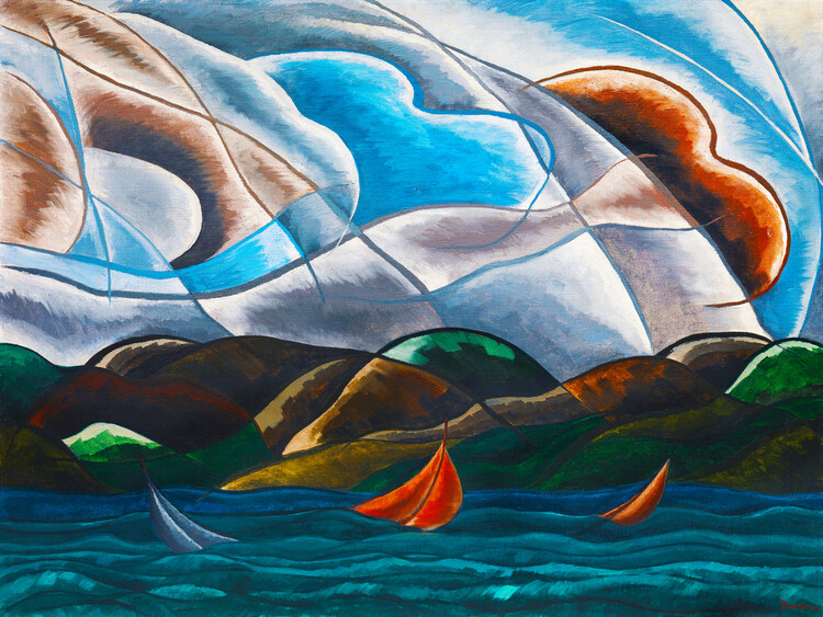 Poster Clouds & Water (Abstract Painting) - Arthur Dove