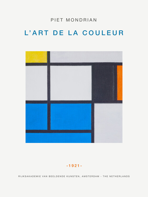 Poster The Art of Colour Exhibition V4 (Bauhaus) - Piet Mondrian