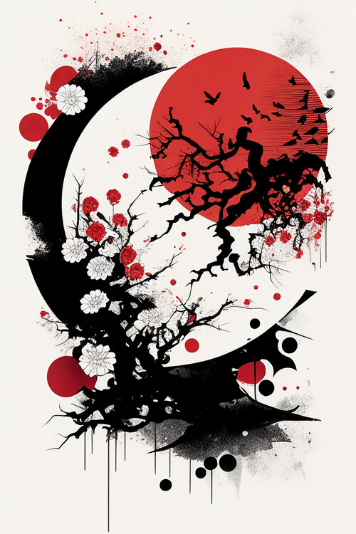Poster Japanese Japonaise Japanisch Japones Style Symbols Colors