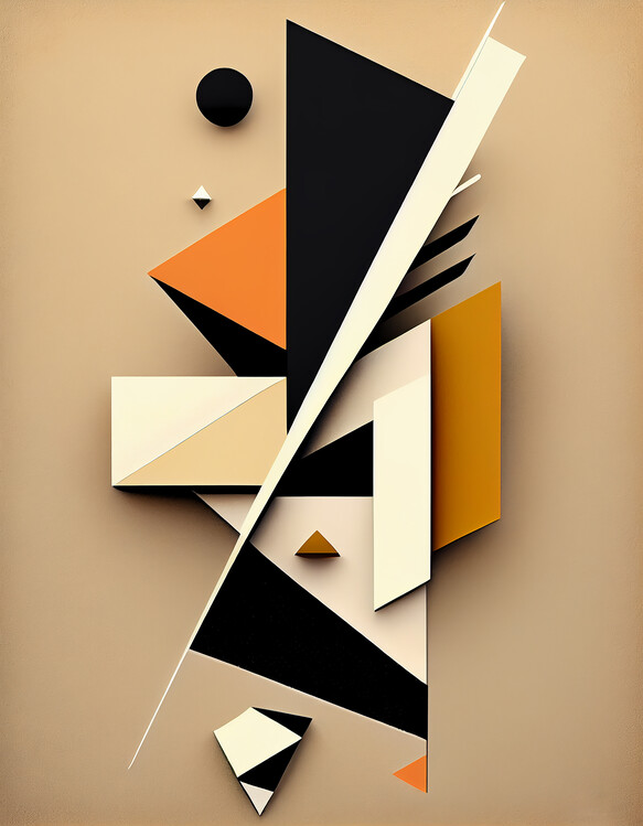 Poster Suprematism / neutral colors