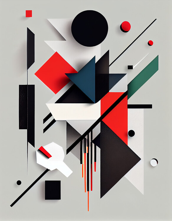 Poster Suprematism 3. Abstract colorful geometry