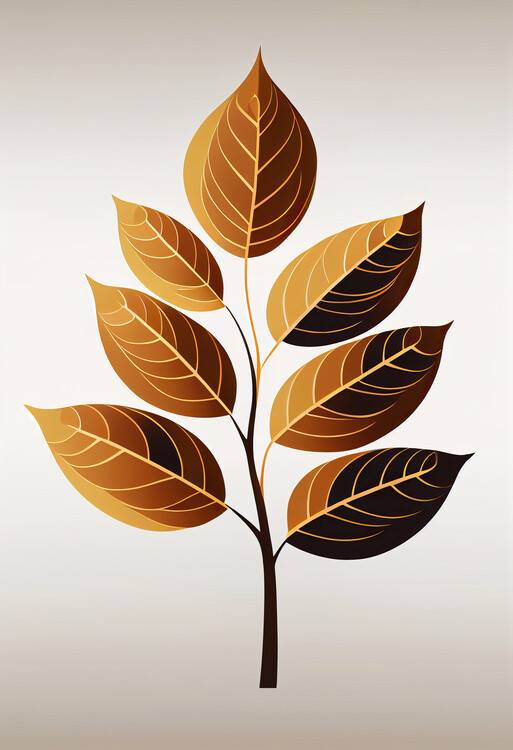 Плакат Dry branch with leaves