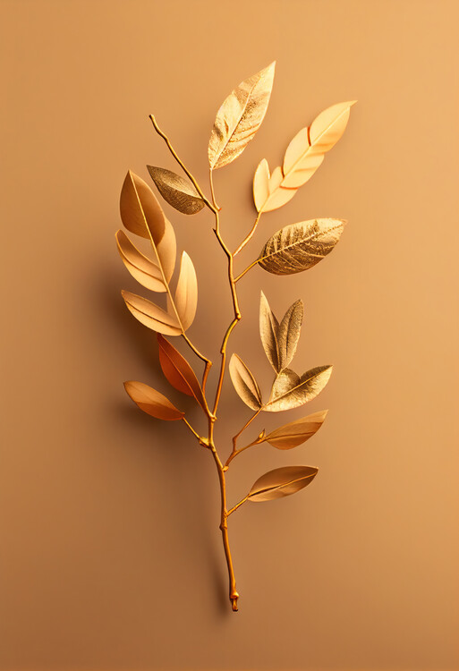 Плакат Dry branch with leaves
